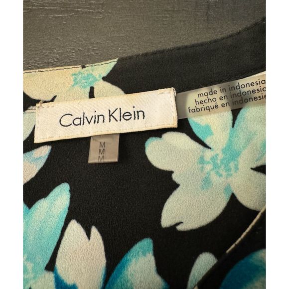 Calvin Klein Floral Long Sleeve Button Up- Sz M - Picture 11 of 12